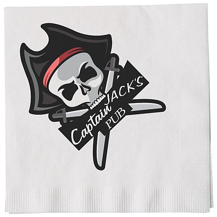 Custom Luncheon Napkin - 1-ply - White - Full Colour