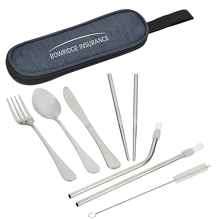 Custom Stainless Cutlery Set in Case