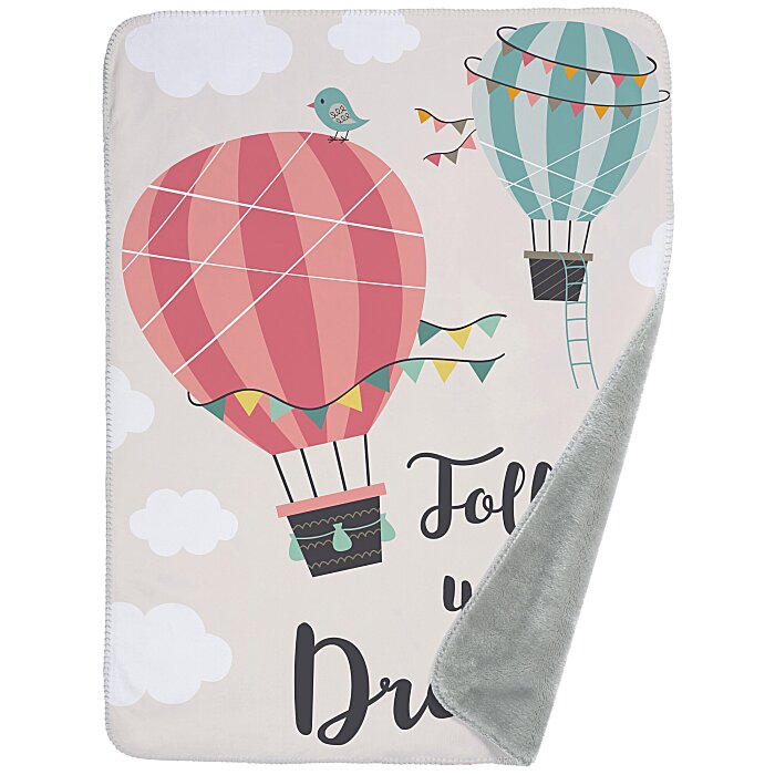 Custom Full Colour Sherpa Luxe Baby Blanket