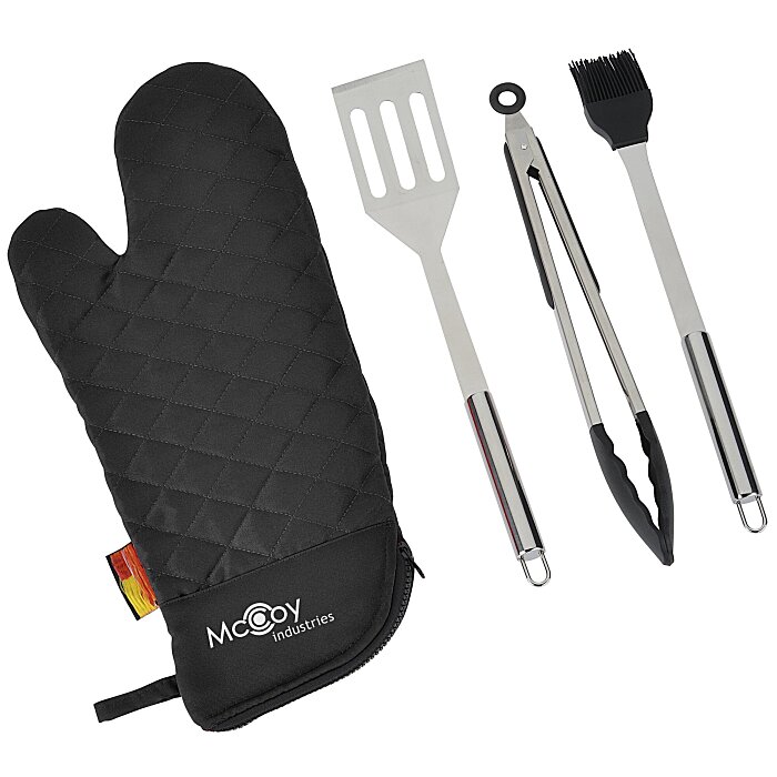 Custom BBQ Grilling Mitt Kit - Closeout