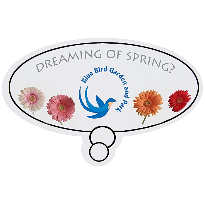 Custom Flat Flexible Magnet - Conversation Bubble - Oval