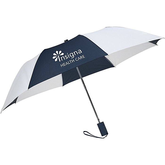 Custom Compact Collapsible Umbrella - Alternating - 42-inch Arc