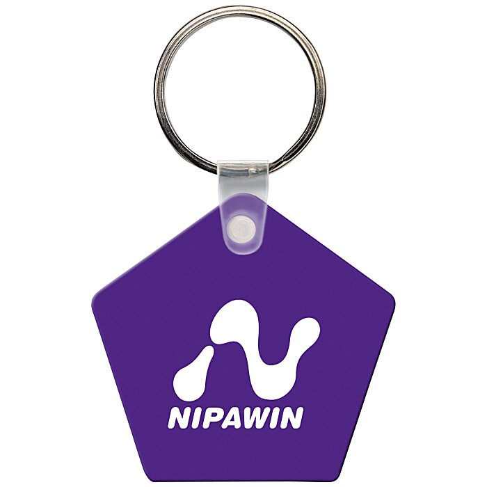 Custom Pentagon Soft Keychain - Opaque
