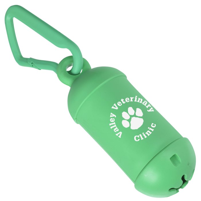 Custom Bag Dispenser with Carabiner - Opaque