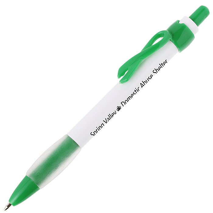 Custom Ribbon Clip Grip Pen