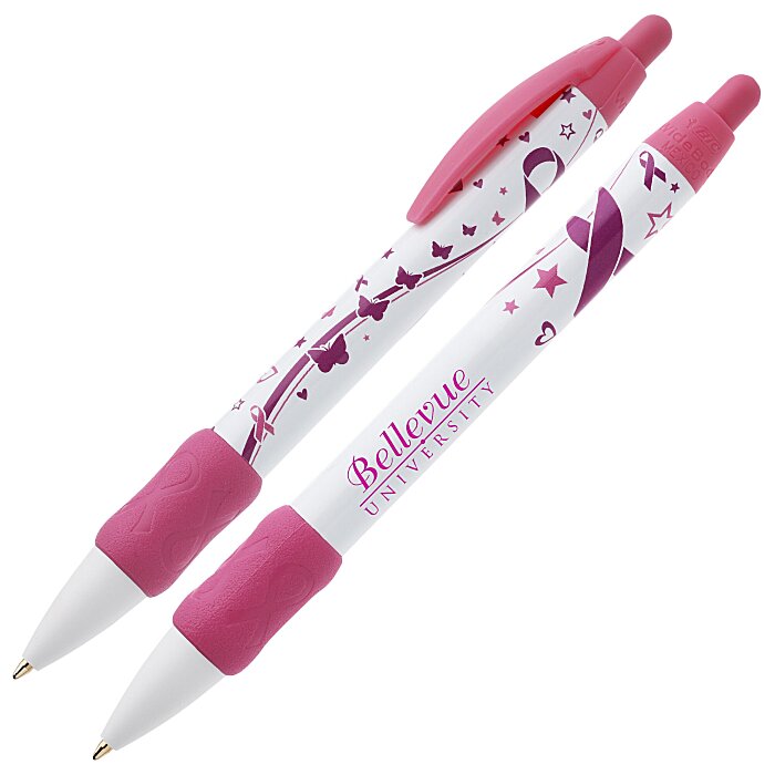Custom Widebody Pen with Colour Grip - Pink Ribbon