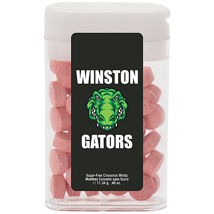 Custom Flip-Top Dispenser with Sugar-Free Mints