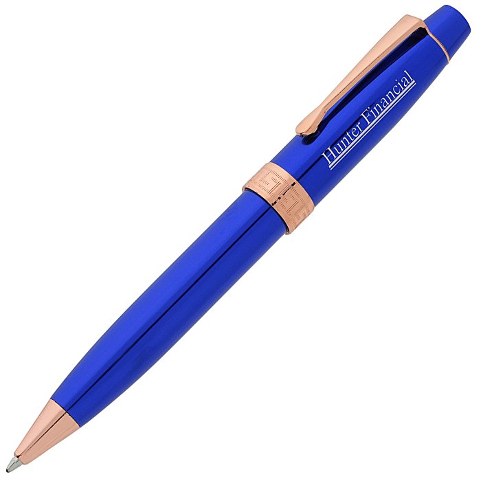 Custom Showstopper Twist Metal Pen - Rose Gold - Laser Engraved
