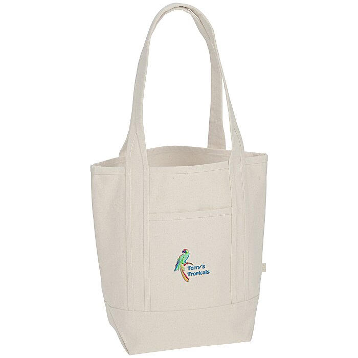 Custom Skipper Organic Cotton Tote - Embroidered