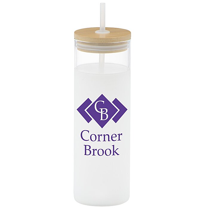 Custom Totem Glass Tumbler with Straw - 25 oz.