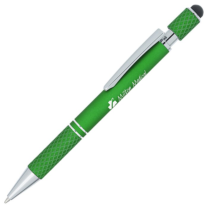 Custom Siena Soft Touch Stylus Metal Spinner Pen