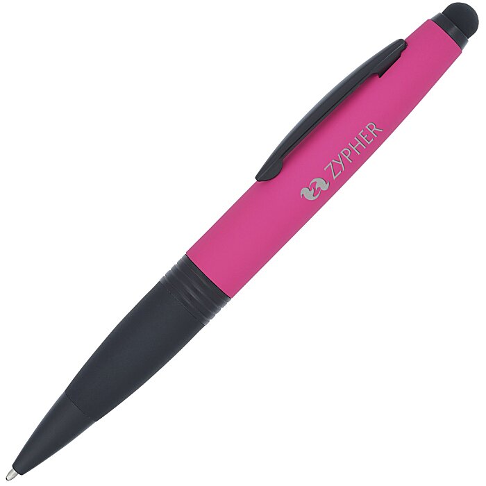 Custom Munro Soft Touch Stylus Twist Metal Pen - 24 hr
