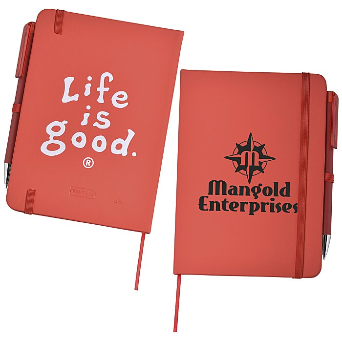 Custom Life is Good TaskRight Afton Notebook with Pen - LIG