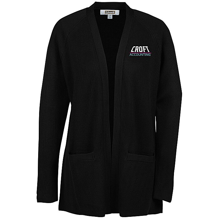 Custom Open Front Cardigan With Pockets - Ladies'