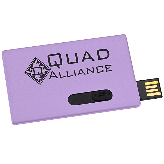 Custom Slide Card Micro USB Drive - 2GB