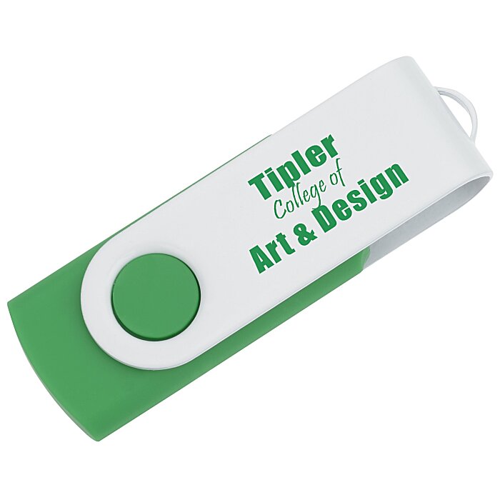 Custom Swivel USB-C Drive - White - 8GB