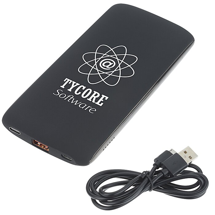 Custom Raven Soft Touch Wireless Power Bank - 10,000 mAh