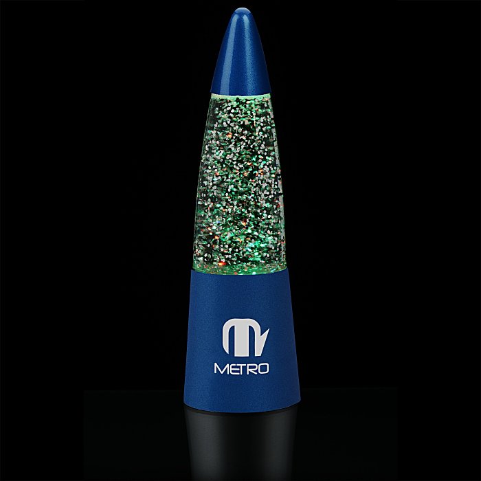Custom LED Glitter Rocket Lamp