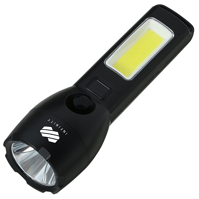 Custom Solar Powered Rechargeable COB Flashlight