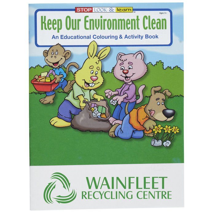 Custom Keep Our Environment Clean Colouring Book