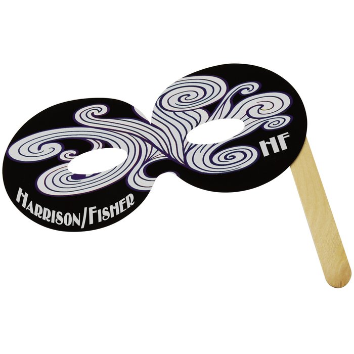 Custom Round Mask on a Stick - Colours