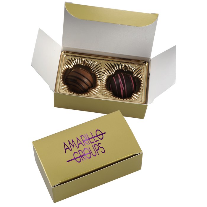 Custom Truffles - 2-Pieces - Gold Box