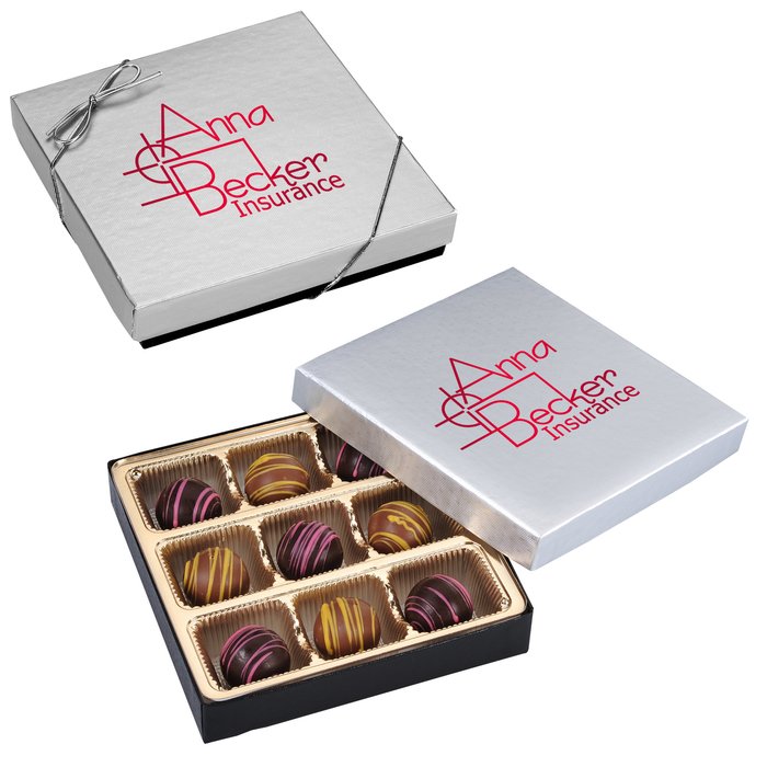 Custom Truffles - 9-Pieces - Silver Box