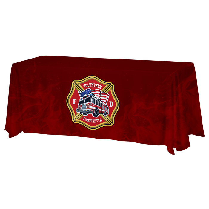 Custom Serged Closed-Back Satin Table Throw - 6 feet
