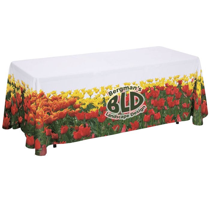 Custom Serged Closed-Back Table Throw - 6 feet - Full Colour