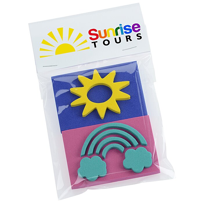 Custom Foam Stamps - Sun and Rainbow