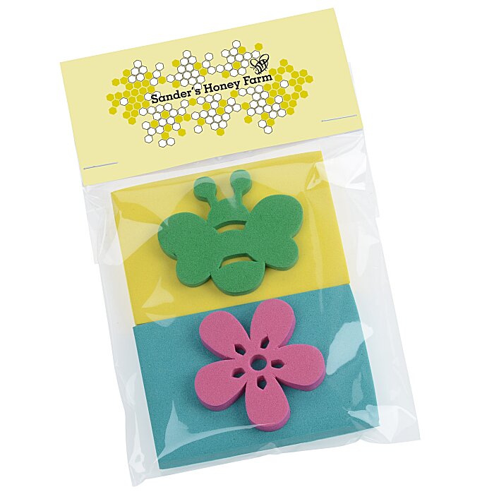 Custom Foam Stamps - Bee and Flower